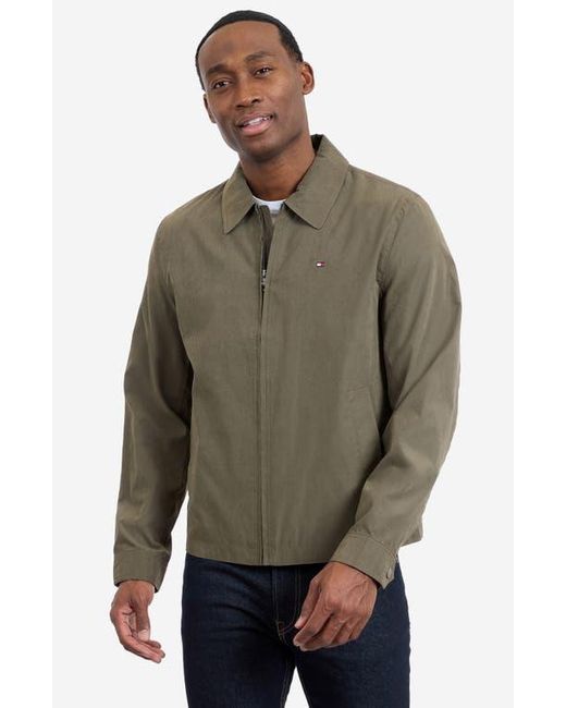 Tommy Hilfiger Green Microfiber Golf Jacket for men