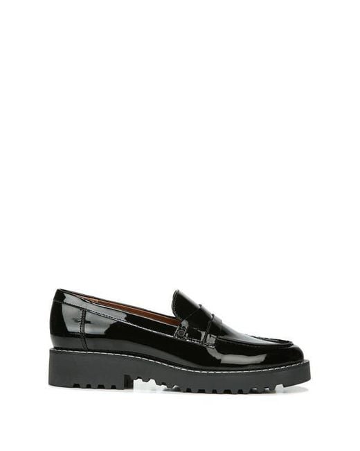 Franco Sarto Black Platform Penny Loafers