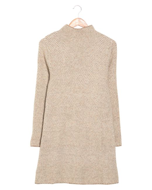 Max Studio Chevron Stripe Funnel Neck 