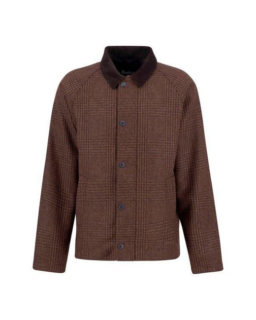Barbour Brown Tracker Wool Jacket for men