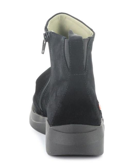 Softinos Black Gujy Platform Wedge Bootie