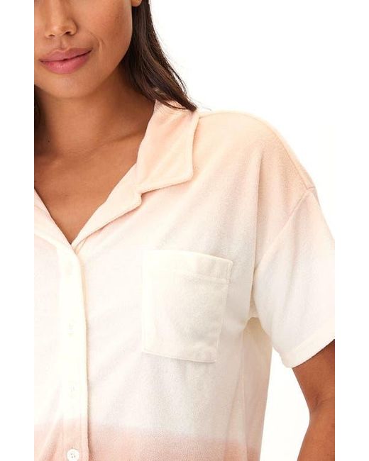 Threads For Thought White Mikaela Gradient Terry Camp Shirt