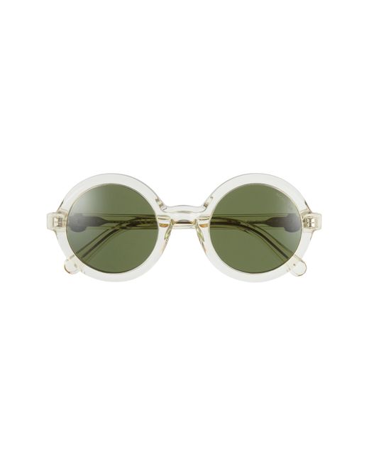 Moncler Green 50mm Round Sunglasses for men