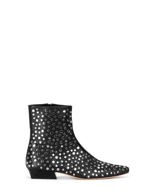 Staud Black Wally Flat Ankle Boot