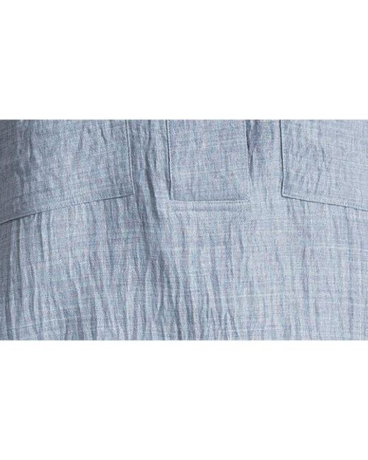 Max Studio Blue Collared Textured Shirt