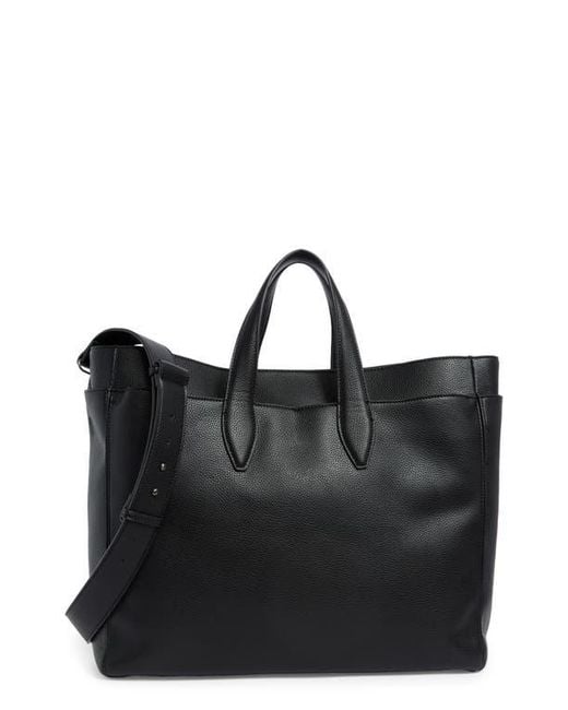 バッグ BCBGMAXAZRIA Stingray Embossed Tote Bag BCBGMAXAZRIA Layered Faux Leather Tote in Black | Lyst