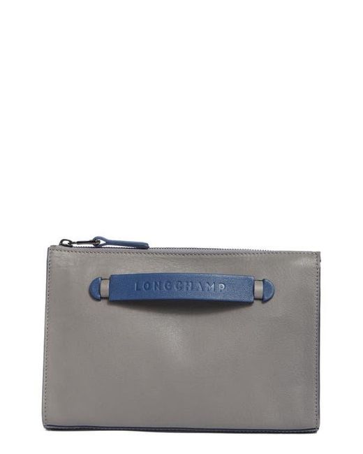Longchamp Gray 3D Bifold Leather Tech Case