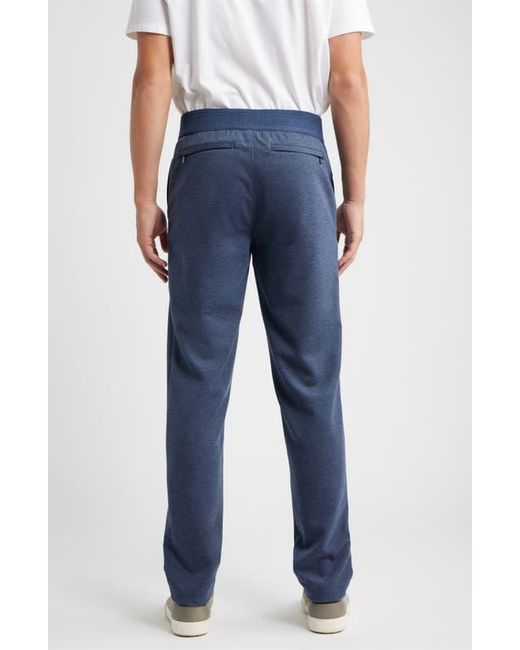 Bugatchi Blue Soft Touch Pintuck Knit Pants for men