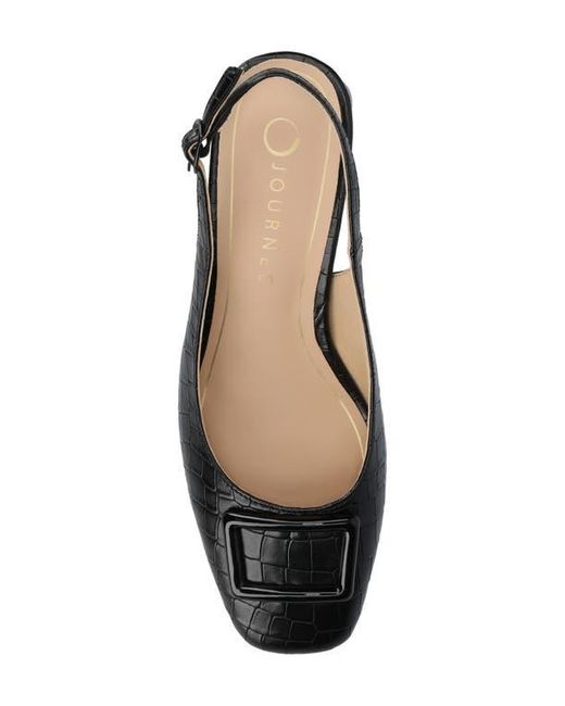 Journee Collection Black Everlee Slingback Pump