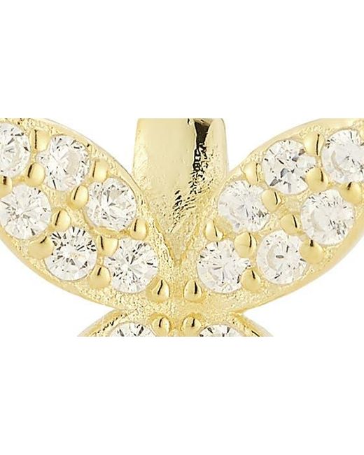 Glaze Jewelry White Butterfly Cubic Zirconia Huggies
