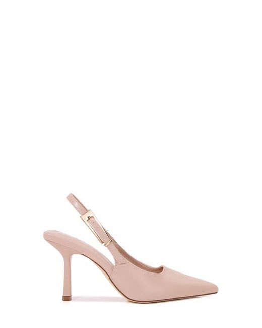 BERNESS Pink Pointed Toe Slingback Pump