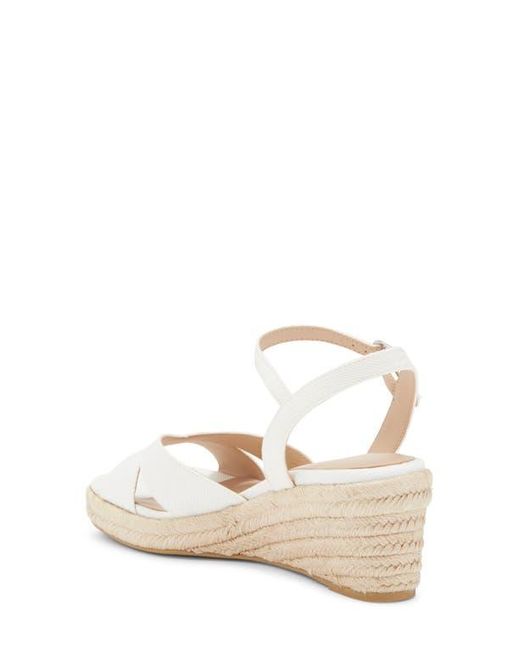 Stuart Weitzman White Miami Espadrille Wedge Sandal