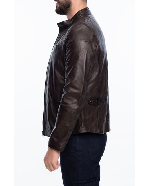 VELLAPAIS Black Lanier Leather Jacket for men