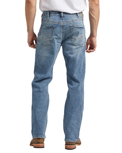 Silver Jeans Co. Blue Gordie Relaxed Fit Straight Leg Jeans for men