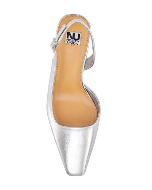 Ninety Union White Rain Slingback Pump