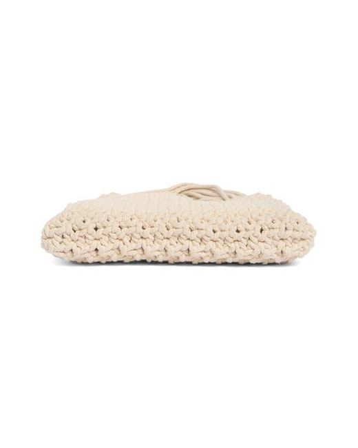 BCBGMAXAZRIA Natural Woven Shoulder Bag With Removable Pouch