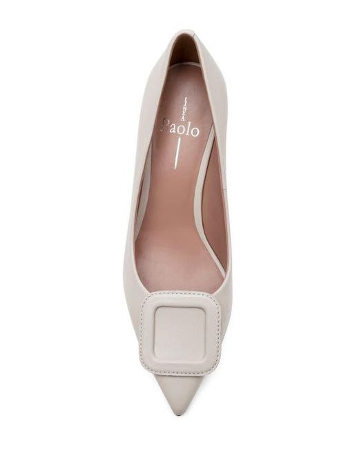Linea Paolo White Pieri Pointed Toe Pump