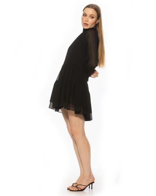 Alexia Admor Black Pamela Long Sleeve Shift Dress