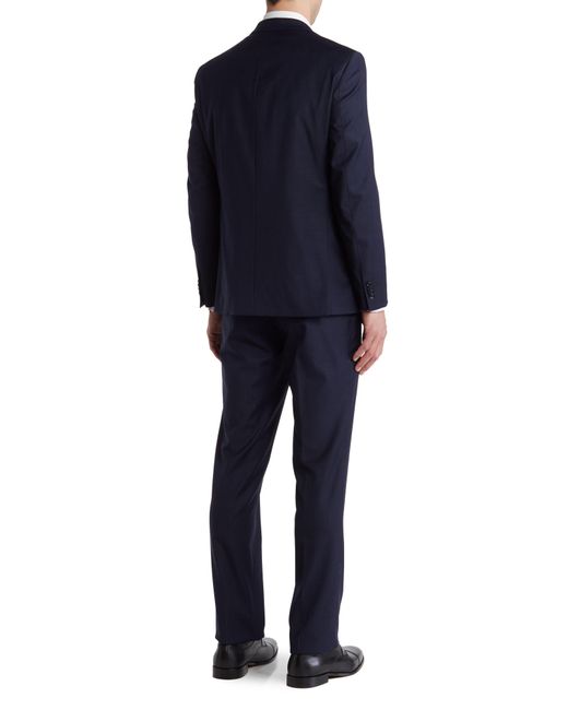 Tommy Hilfiger Blue Classic Plaid Wool Blend Suit for men