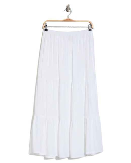 Boho Me White Tiered Cover-up Skirt