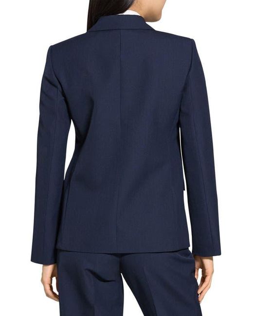 Theory Blue Zip Sleeve Wool Blend Jacket