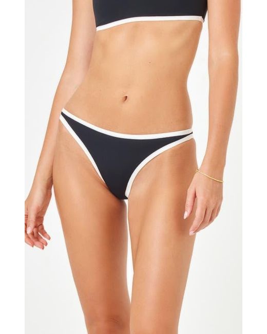 L*Space Blue Fused Camacho Cheeky Bikini Bottoms