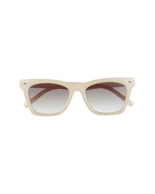Le Specs White Chante 53Mm Gradient Square Sunglasses