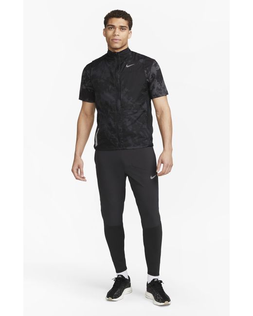 Nike Black Repel Run Division Water Repellent Vest for men