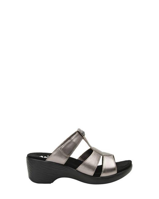 Alegria By Pg Lite Black Shantal Platform Slide Sandal