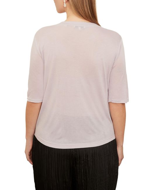 Vince White Elbow Sleeve Top