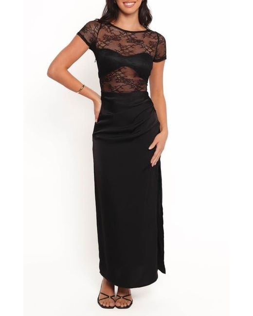 Petal & Pup Mckayla Short Sleeve A-Line Dress in Black | Lyst