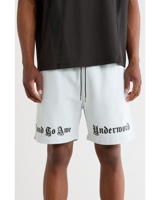 RTA Gray Clyde Drawstring Shorts for men