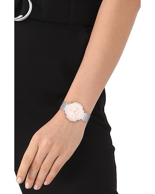 Calvin Klein Metallic Minimalistic T-Bar Mesh Bracelet Watch, 36.5Mm for men