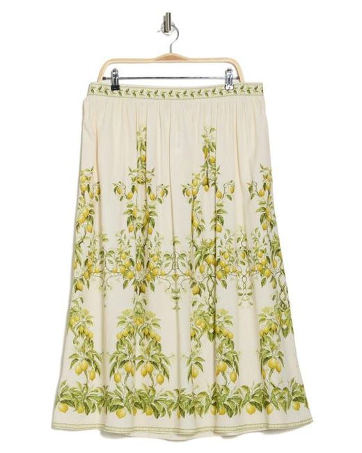 Max Studio Multicolor Border Print Maxi Skirt
