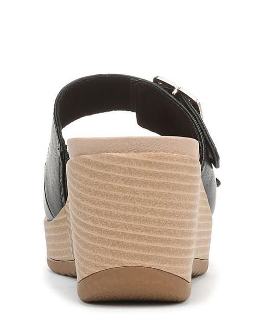 Dr. Scholls Black Cali Breeze Wedge Sandal