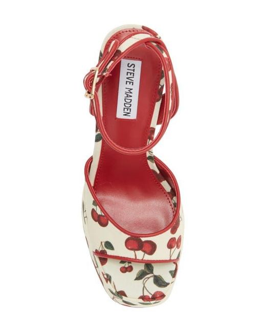 Steve Madden Red Kymmee Platform Pump
