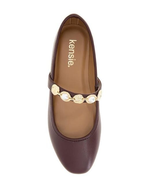 Kensie Brown Eliane Mary Jane Flat