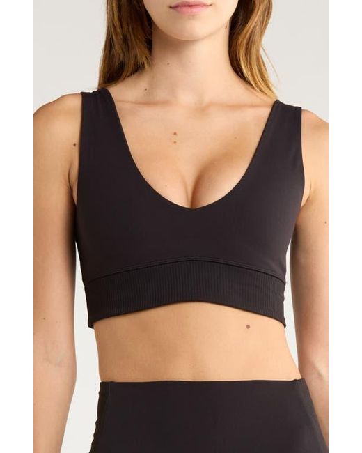 X By Gottex Black Rib Insert Activewear Bra