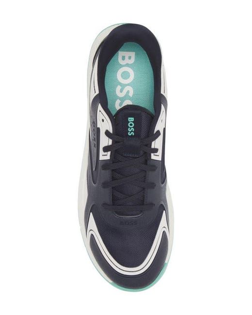 Boss Blue Titanium Runn Sneaker for men