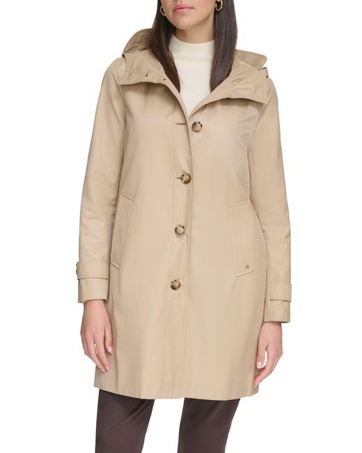 Calvin Klein Natural Water Resistant A-line Trench Coat