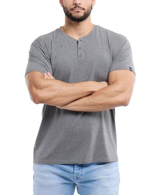 Xray Jeans Gray Short Sleeve Henley for men