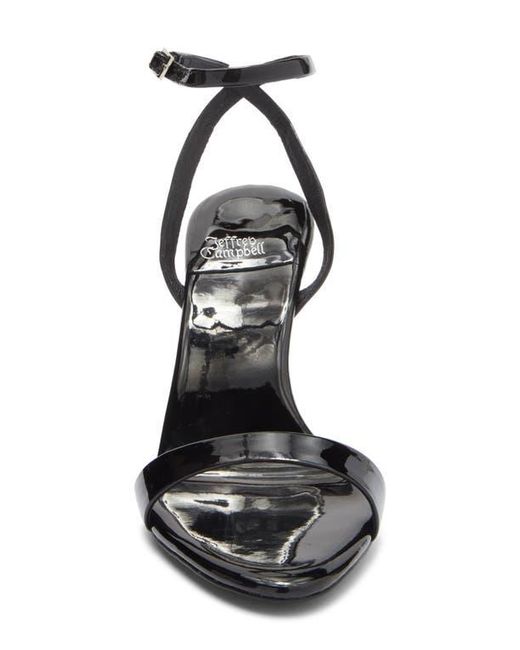 Jeffrey Campbell Black Blossmz Ankle Strap Satin Sandal