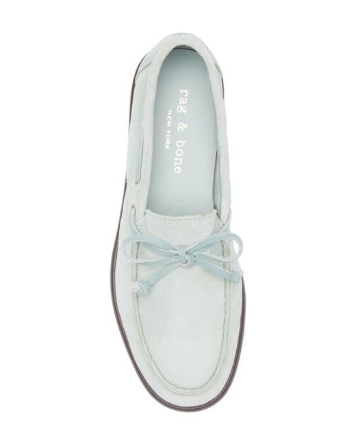 Rag & Bone White Carter Boat Shoe