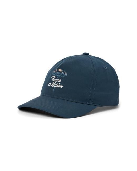 Travis Mathew Blue Vacation Home Snapback Baseball Cap for men