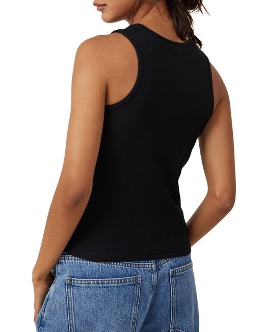 Cotton On Blue The One Variegated Rib Racerback Tank