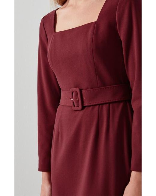 L.K.Bennett Red Carrington Long Sleeve Dress