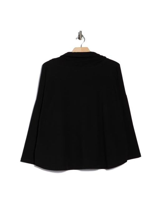Max Studio Black Funnel Neck Top