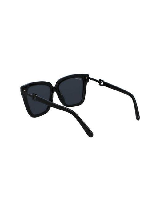 Ferragamo Black 57Mm Square Sunglasses