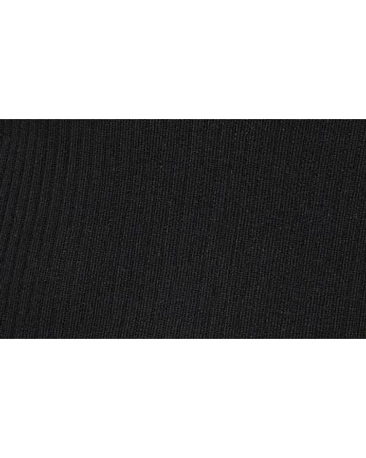 DKNY Black Short Sleeve Rib Polo Sweater