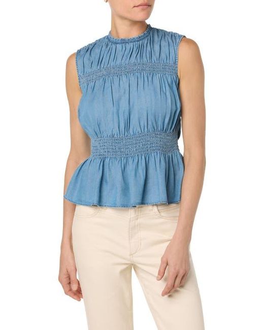 Joe's Jeans Blue Sleeveless Peplum Top